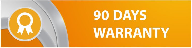 yellow banner for our 90 days warranty on our repairs offer